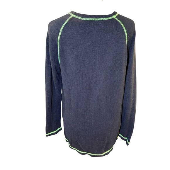 Quacker Factory SZ M Ugly Christmas Cat Snowman Sweater Scarf Embroidered Winter - Picture 2 of 13